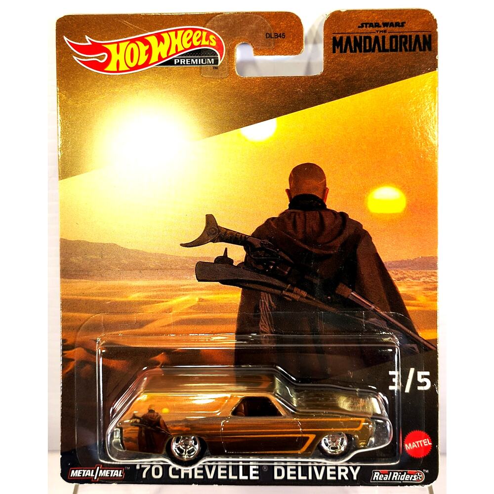Hot Wheels Premium Star Wars The Mandalorian '70 CHEVELLE DELIVERY New, See Pics